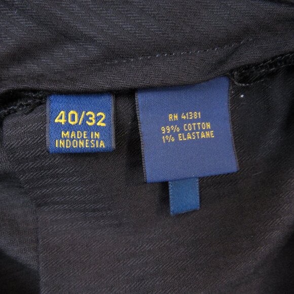 Polo Ralph Lauren Corduroy Pants Men's Size 40 x 32 Black Flat Front Classic Fit - Picture 11 of 13